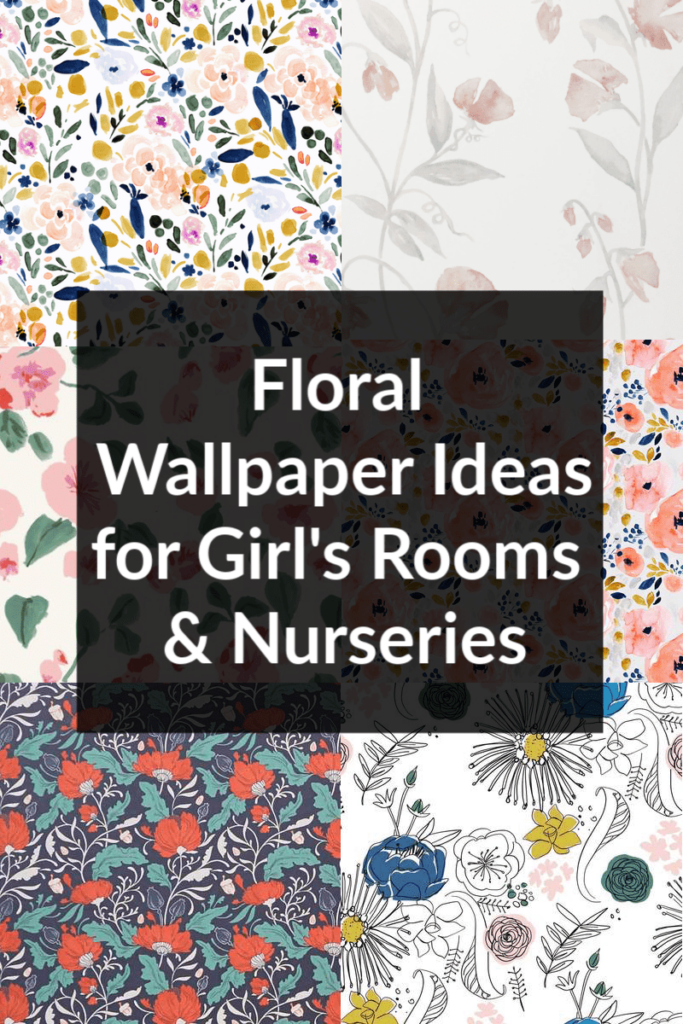 Sharing tons of floral wallpaper ideas for girl’s rooms and nurseries! Looking to add a wallpaper accent wall or wallpaper toddler girl room? I found wallpaper ideas for nurseries and wallpaper ideas for toddler girl room. 