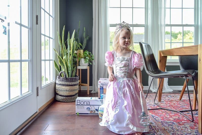 Bona's multi surface floor kit is great for cleaning hardwood floors with kids around