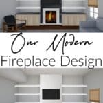 Sharing all of our fireplace makeover ideas and fireplace design ideas! It’s time for our fireplace makeover DIY! We’re deciding between cement fireplace, black shiplap fireplace, IKEA cabinet doors, and DIY stenciled fireplace options. Plus, we’re doing a fun IKEA hack! Turning IKEA kitchen cabinets into DIY builtin storage. Hop over to see our 3D renderings of the fireplace design with TV - it’s a modern fireplace surround! #diy #fireplace #fireplacedesign #diyfireplace #stencil #shiplap #ikeahack