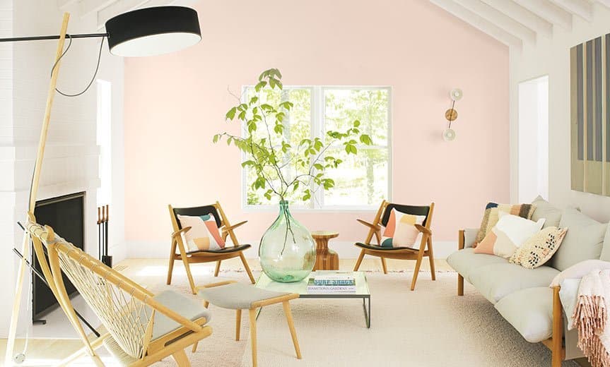 Benjamin moore Paint color first light thats a part of 2020 paint color trends nice airy pink color