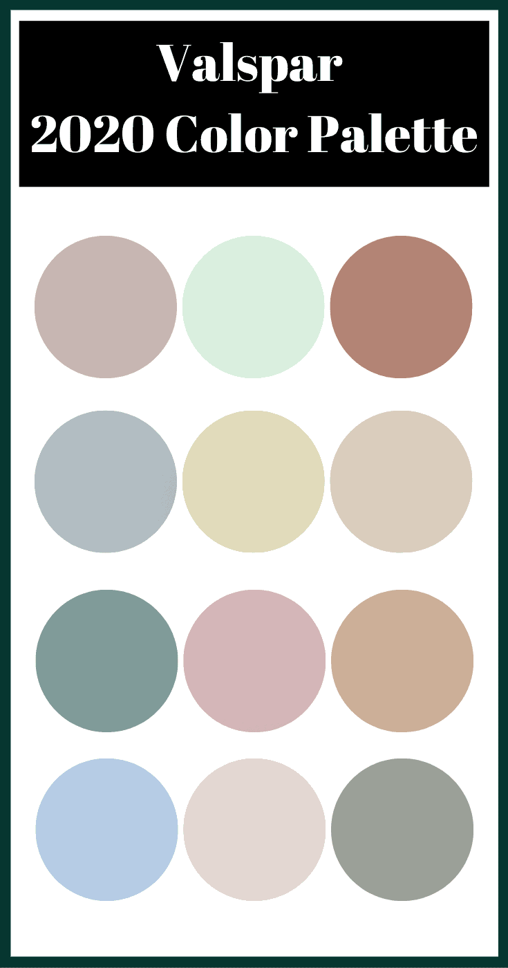 Array of hues of paint by valspar and a great swatch to choose what you want for your home