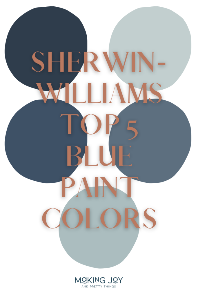 Looking to paint blue in your home? Check out these top Sherwin-Williams Paint Colors - Most Popular Blues.