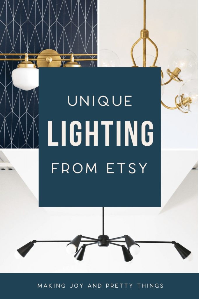If you're looking for a new light fixture with a modern style, check out these unique light fixtures from Etsy