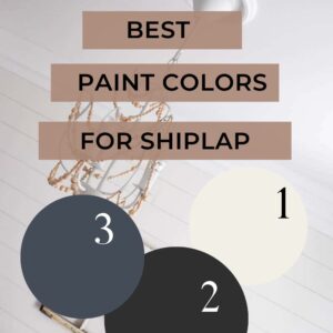 So you installed your shiplap wall or shiplap ceiling but what color do you paint it? My favorite paint color for shiplap walls is Alabaster by Sherwin-Williams. It’s the color we painted our DIY shiplap wall in our daughter’s nursery and we loved it. Read the post to see my 2 other favorite paint colors for shiplap whether you are farmhouse style or more modern. Plus, I’m sharing 9 additional colors you may not have thought of! #shiplap #paint #diyshiplap
