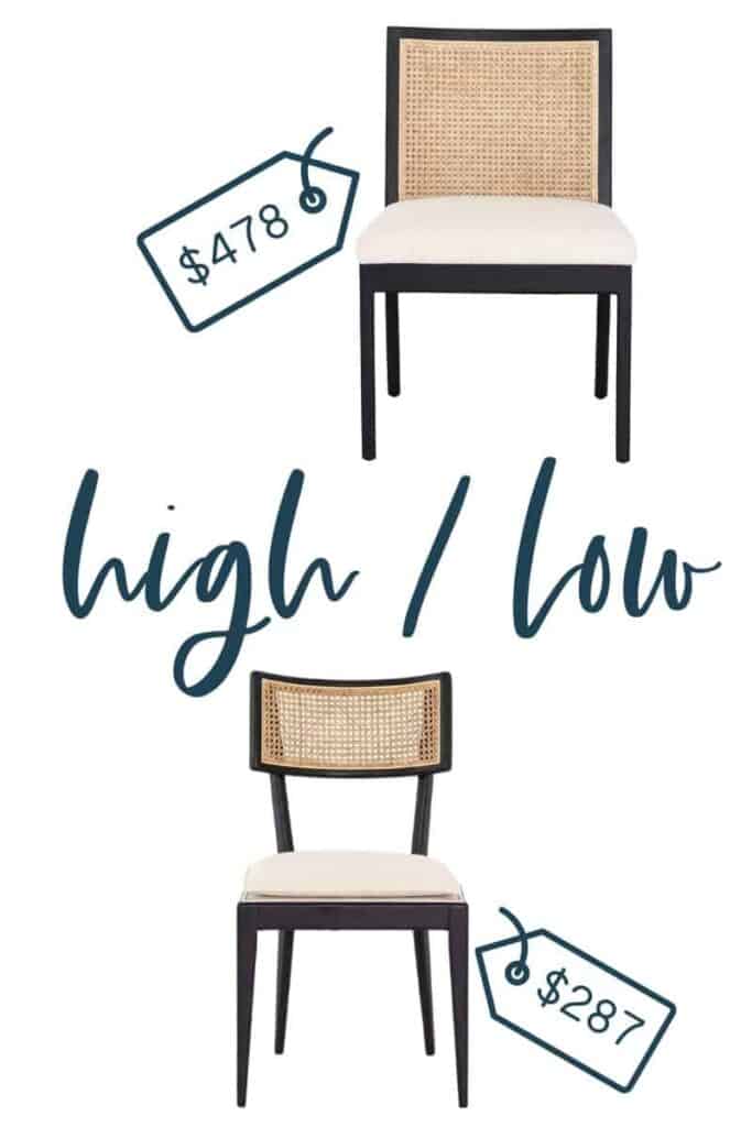 It's the fourth edition of get the look for less and today I'm sharing look for less dining chairs! You can have a beautiful stylish home without breaking the bank! Get the same luxurious and expensive looking dining chairs at a budget friendly price. These dining chairs would be perfect in your dining room. You don’t have to break the bank to have a beautiful home. If you’re looking for dining room ideas or dining room design, this is for you! #diningroom #diningchairs #diningroomchairs