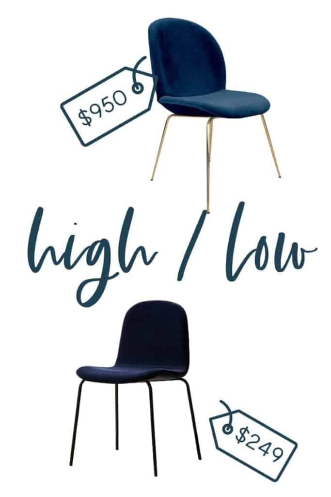 It's the fourth edition of get the look for less and today I'm sharing look for less dining chairs! You can have a beautiful stylish home without breaking the bank! Get the same luxurious and expensive looking dining chairs at a budget friendly price. These dining chairs would be perfect in your dining room. You don’t have to break the bank to have a beautiful home. If you’re looking for dining room ideas or dining room design, this is for you! #diningroom #diningchairs #diningroomchairs