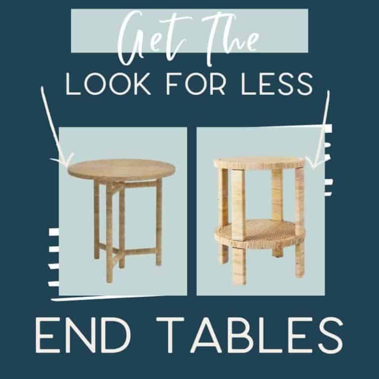 It's the fifth edition of get the look for less and today I'm sharing look for less end tables! You can have a beautiful stylish home without breaking the bank! Get the same luxurious and expensive looking end tables at a budget friendly price. These end tables would be perfect in your living room or bedroom. You don’t have to break the bank to have a beautiful home. If you’re looking for living room ideas or bedroom design, this is for you! #endtables #livingroom #bedroom