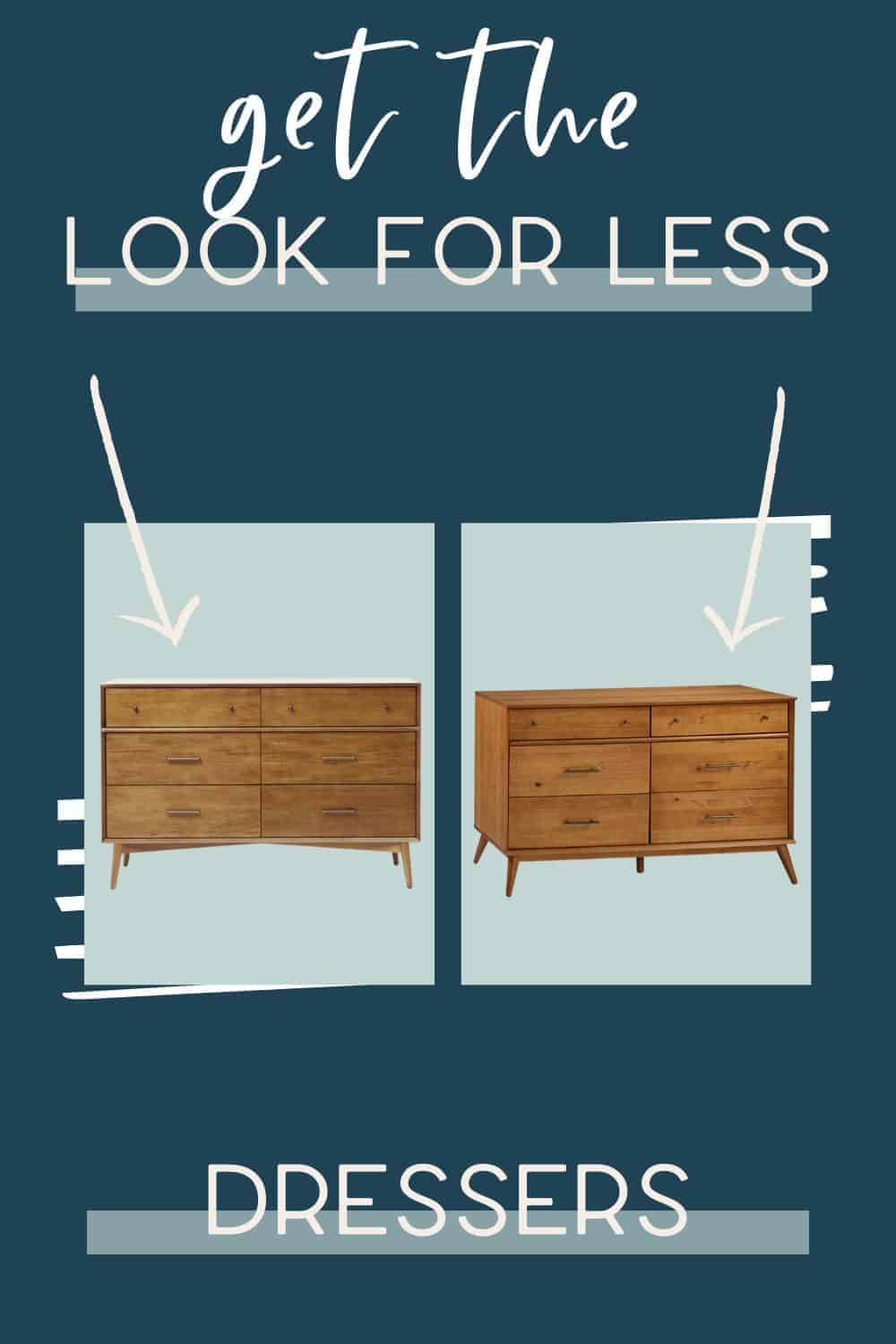 It's time for another edition of get the look for less and today I'm sharing look for less console dressers! You can have a beautiful stylish home without breaking the bank!  Find a beautiful bedroom dresser at a budget friendly price.  These dressers would be perfect in your master bedroom or guest bedroom.  You don’t have to break the bank to have a beautiful home.  If you’re looking for bedroom ideas, this is for you!  #dressers #bedroom #masterbedroom