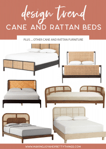 Chatting about a design trend that I’m loving - cane beds and rattan beds! Also going to share the difference between cane, rattan, and wicker and some of my favorite cane and rattan styles. If you’re looking to add an organic, natural look to your bedroom that goes with any design style, cane and rattan furniture and decor is perfect! Also, take a look at a few of my favorite cane headboards and rattan headboards. So many beautiful rattan beds and cane beds to choose from. #cane #rattan #rattanfurniture #bedroom #headboard #canebed #rattanbed