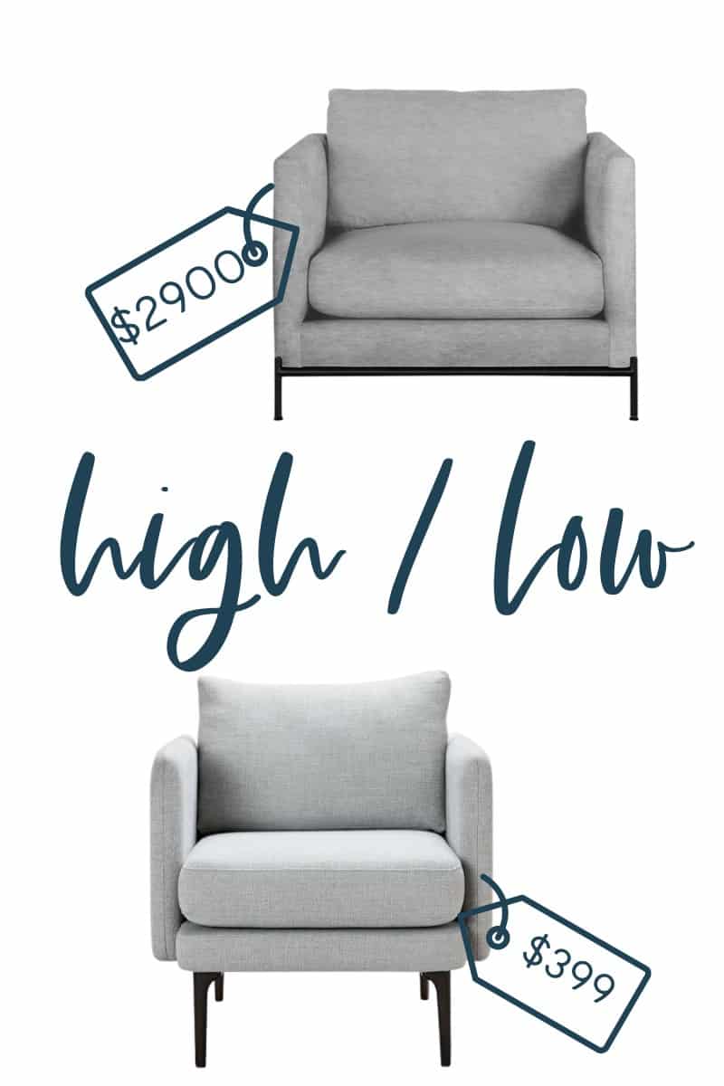 It's time for another edition of get the look for less and today I'm sharing look for less accent chairs! You can have a beautiful stylish home without breaking the bank! Get the same luxurious and expensive looking living room accent chairs at a budget friendly price. These accent chairs would be perfect in your living room or bedroom. You don’t have to break the bank to have a beautiful home. If you’re looking for living room ideas or bedroom design, this is for you! #accentchairs #livingroom #bedroom #chairs