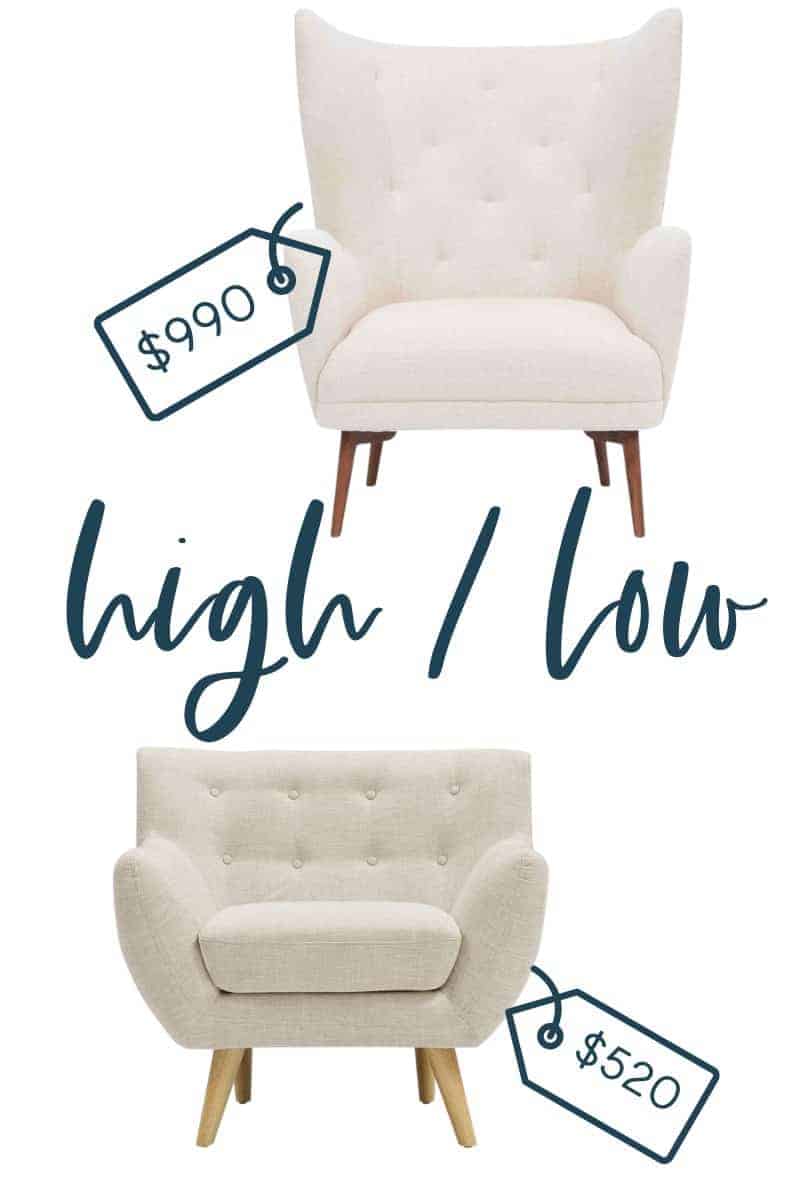 It's time for another edition of get the look for less and today I'm sharing look for less accent chairs! You can have a beautiful stylish home without breaking the bank!  Get the same luxurious and expensive looking living room accent chairs at a budget friendly price.  These accent chairs would be perfect in your living room or bedroom.  You don’t have to break the bank to have a beautiful home.  If you’re looking for living room ideas or  bedroom design, this is for you!  #accentchairs #livingroom #bedroom #chairs
