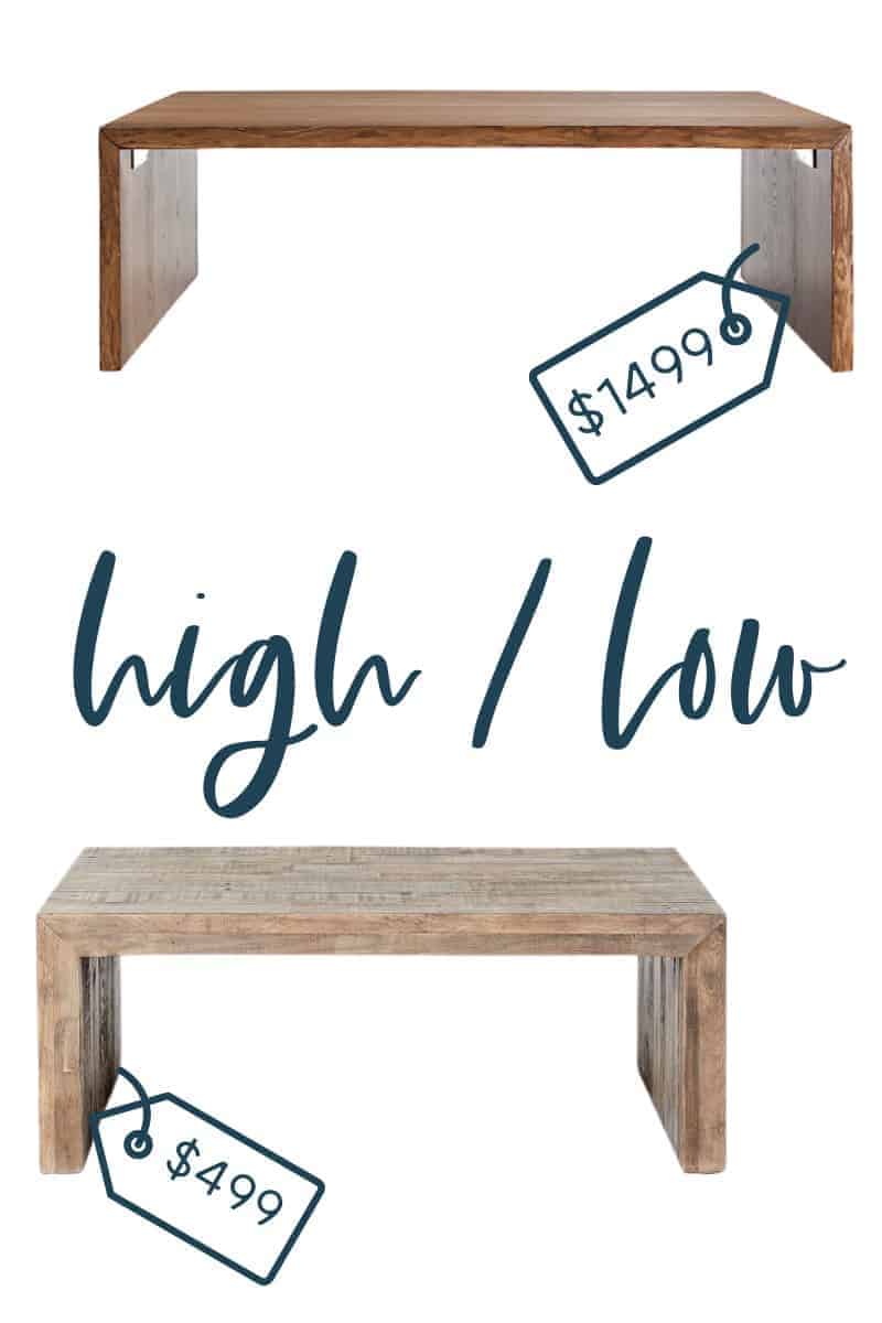 It's time for another edition of get the look for less and today I'm sharing look for less coffee tables! You can have a beautiful stylish home without breaking the bank! Get the same luxurious and expensive looking living room coffee tables at a budget friendly price. These coffee tables would be perfect in your living room. You don’t have to break the bank to have a beautiful home. If you’re looking for living room ideas, this is for you! #coffeetables #livingroom #accenttables