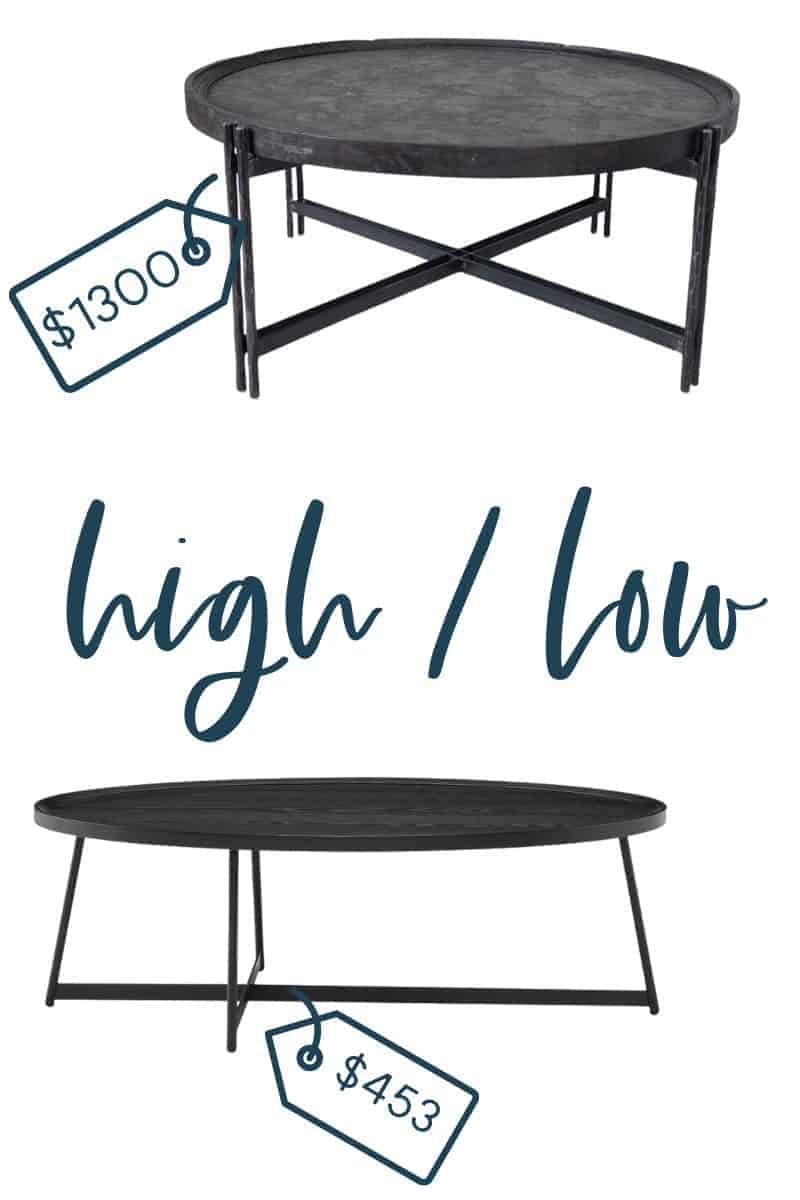 It's time for another edition of get the look for less and today I'm sharing look for less coffee tables! You can have a beautiful stylish home without breaking the bank!  Get the same luxurious and expensive looking living room coffee tables at a budget friendly price.  These coffee tables would be perfect in your living room.  You don’t have to break the bank to have a beautiful home.  If you’re looking for living room ideas, this is for you!  #coffeetables #livingroom #accenttables