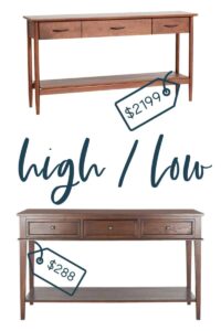 Best Console Tables On A Budget - Making Joy and Pretty Things