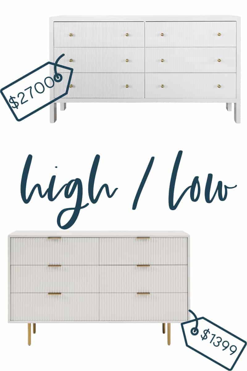 It's time for another edition of get the look for less and today I'm sharing look for less console dressers! You can have a beautiful stylish home without breaking the bank! Find a beautiful bedroom dresser at a budget friendly price. These dressers would be perfect in your master bedroom or guest bedroom. You don’t have to break the bank to have a beautiful home. If you’re looking for bedroom ideas, this is for you! #dressers #bedroom #masterbedroom