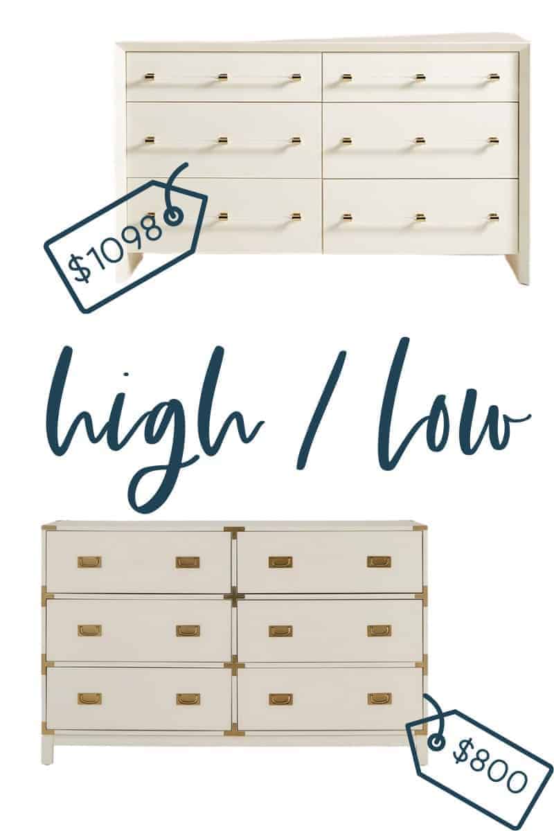 It's time for another edition of get the look for less and today I'm sharing look for less console dressers! You can have a beautiful stylish home without breaking the bank! Find a beautiful bedroom dresser at a budget friendly price. These dressers would be perfect in your master bedroom or guest bedroom. You don’t have to break the bank to have a beautiful home. If you’re looking for bedroom ideas, this is for you! #dressers #bedroom #masterbedroom