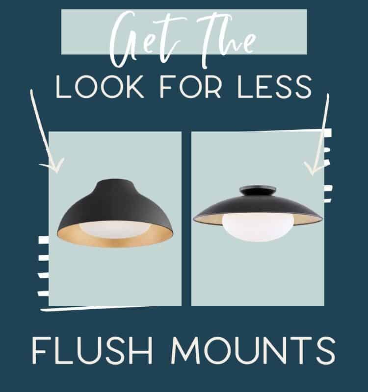 It's time for another edition of get the look for less and today I'm sharing look for less flush mount lights! You can have a beautiful stylish home without breaking the bank! Find a beautiful flush mount light at a budget friendly price. These flush mount lights would be perfect in your hallway or entryway. You don’t have to break the bank to have a beautiful home. If you’re looking for light ideas, this is for you! #flushmount #lights #lighting