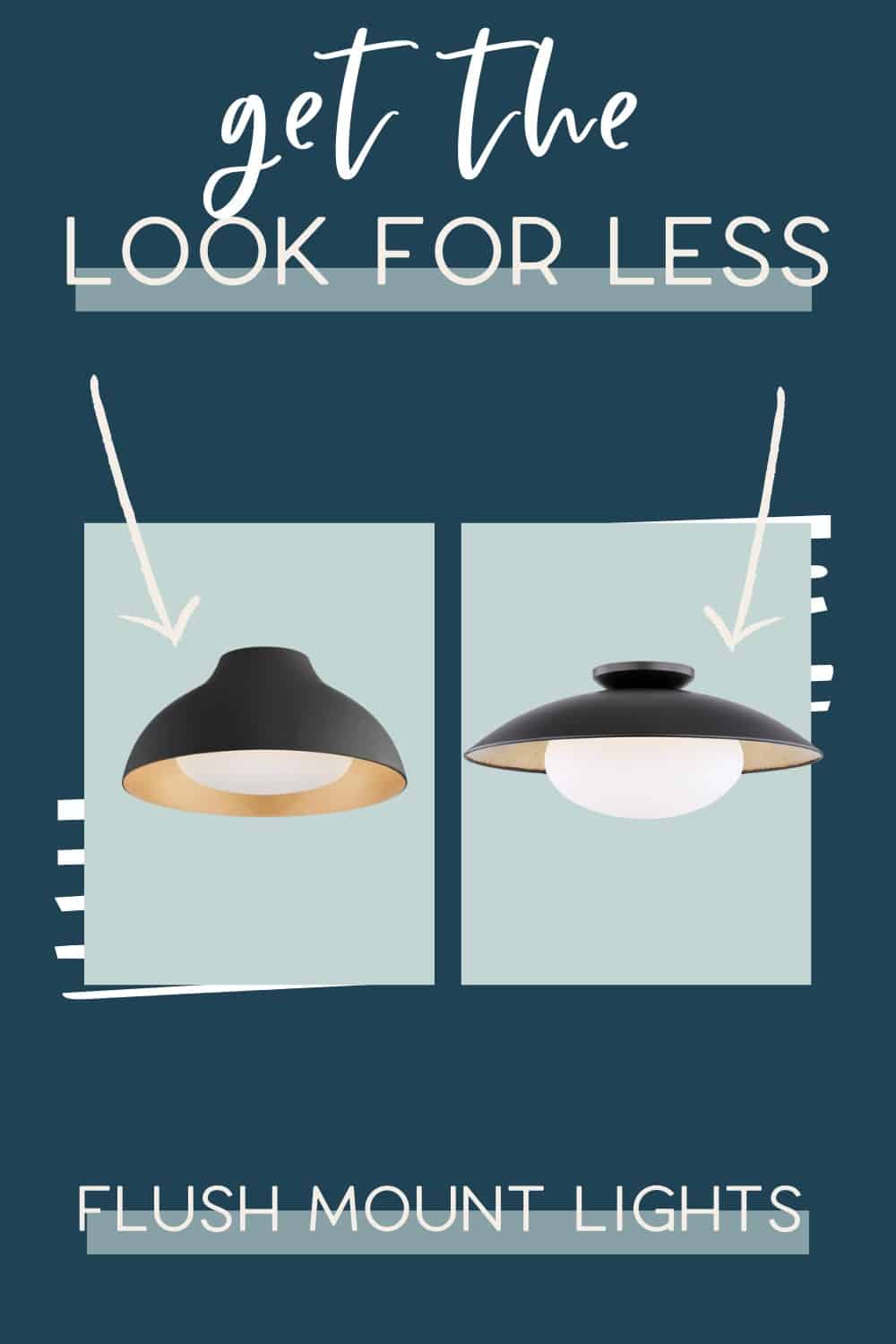 It's time for another edition of get the look for less and today I'm sharing look for less flush mount lights! You can have a beautiful stylish home without breaking the bank! Find a beautiful flush mount light at a budget friendly price. These flush mount lights would be perfect in your hallway or entryway. You don’t have to break the bank to have a beautiful home. If you’re looking for light ideas, this is for you! #flushmount #lights #lighting