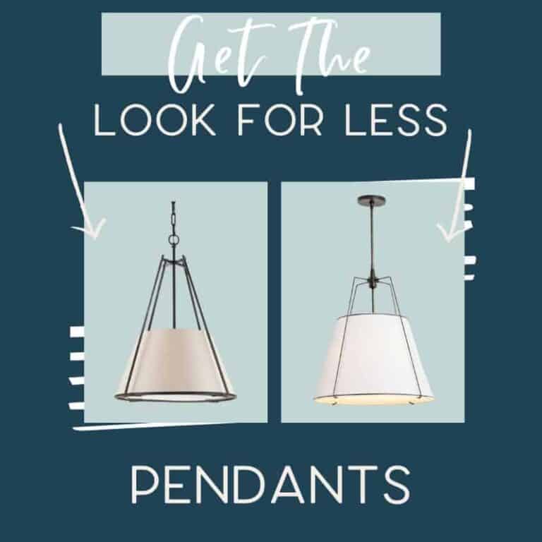 It's time for another edition of get the look for less and today I'm sharing look for less pendants! You can have a beautiful stylish home without breaking the bank! Find a beautiful pendant at a budget friendly price. These pendants would be perfect in your hallway or as kitchen island lighting. You don’t have to break the bank to have a beautiful home. Find bedroom pendants, dining room pendants, and kitchen island pendants. If you’re looking for light ideas, this is for you! #pendants #lights #lighting #pendant