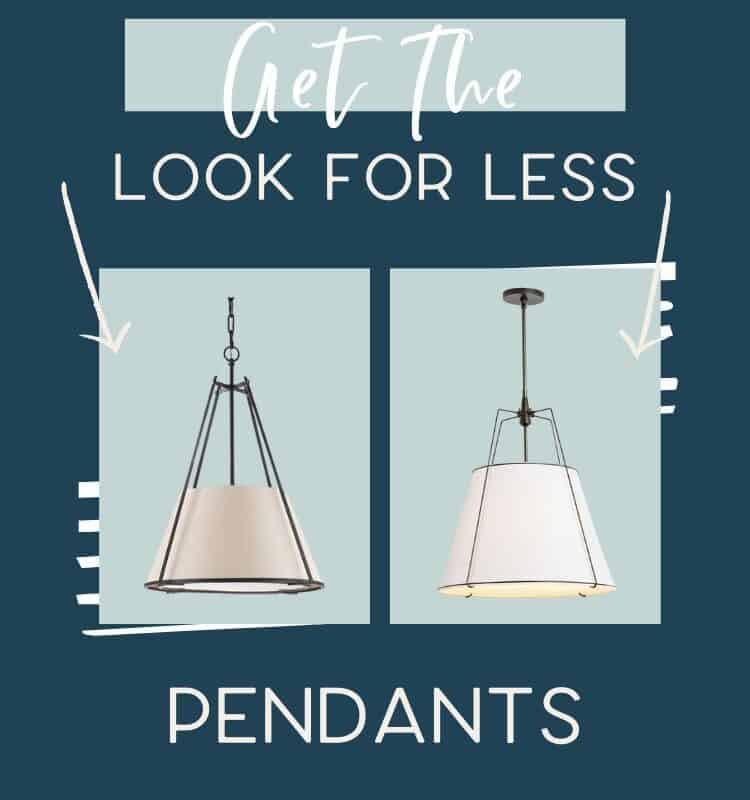It's time for another edition of get the look for less and today I'm sharing look for less pendants! You can have a beautiful stylish home without breaking the bank! Find a beautiful pendant at a budget friendly price. These pendants would be perfect in your hallway or as kitchen island lighting. You don’t have to break the bank to have a beautiful home. Find bedroom pendants, dining room pendants, and kitchen island pendants. If you’re looking for light ideas, this is for you! #pendants #lights #lighting #pendant
