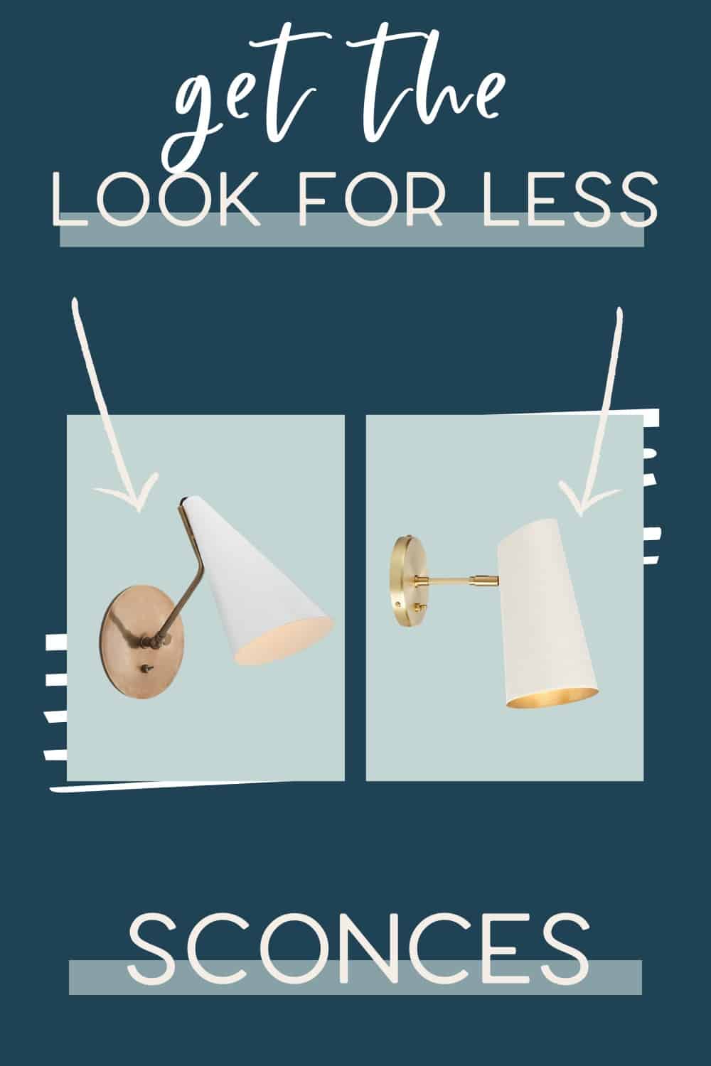 It's time for another edition of get the look for less and today I'm sharing look for less sconces! You can have a beautiful stylish home without breaking the bank! Find a beautiful sconce at a budget friendly price. These sconces would be perfect in your hallway or entryway. You don’t have to break the bank to have a beautiful home. Find bedroom sconces, bathroom sconces, and hallway sconces. If you’re looking for light ideas, this is for you! #sconce #lights #lighting #sconces