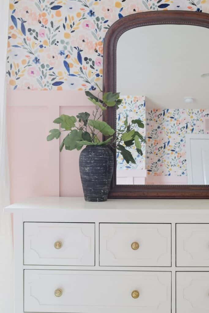A simple beginner IKEA Hack - DIY IKEA Hemnes Hack using O'verlays furniture panels (Anne Kit) to transform an IKEA Hemnes dresser into a Pottery Barn dupe! Perfect for a little girl's bedroom or child bedroom dresser. Easy IKEA hacks are fun and simple and a great budget-friendly home idea!