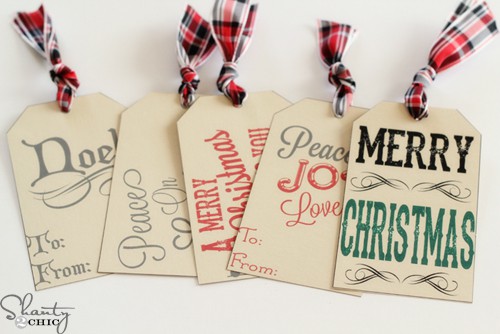 Christmas and Advent Square Gift Tags (Printable)