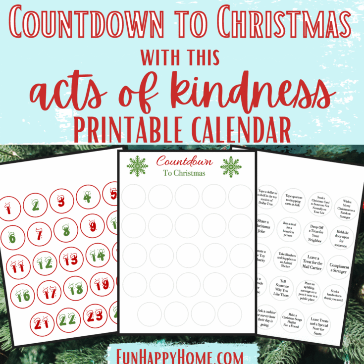 Image for Acts of Kindness Printable Advent Calendar