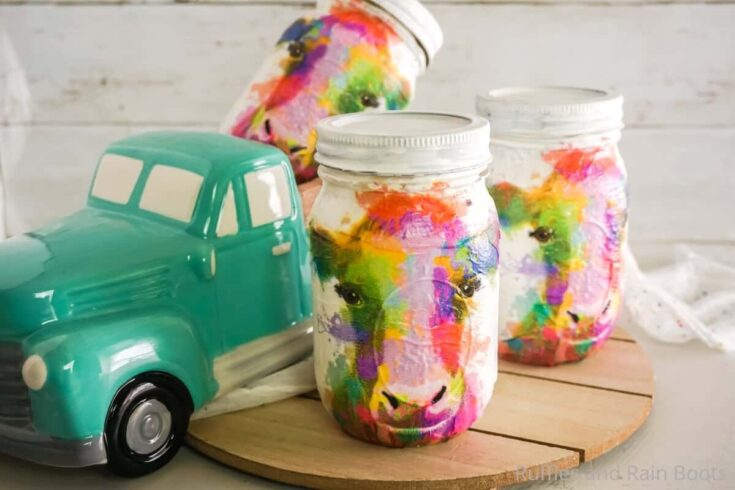 Craft: Upcycled Chalk Paint Bathroom Jars - See Vanessa Craft