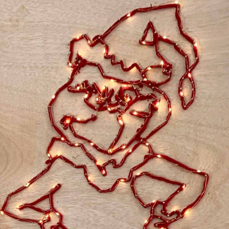 Image for DIY Grinch String Art With Lights | Christmas Decoration Tutorial