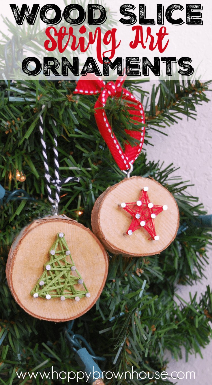 Image for Wood Slice String Art Ornament