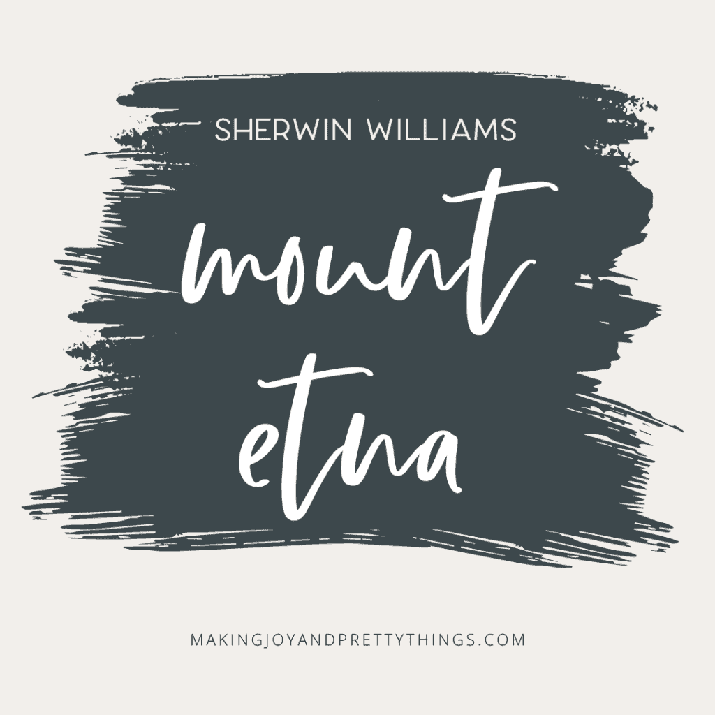 Mount Etna by Sherwin Williams is a gorgeous bold shade of green-blue that is a great choice if you're looking for a moody paint color for your home