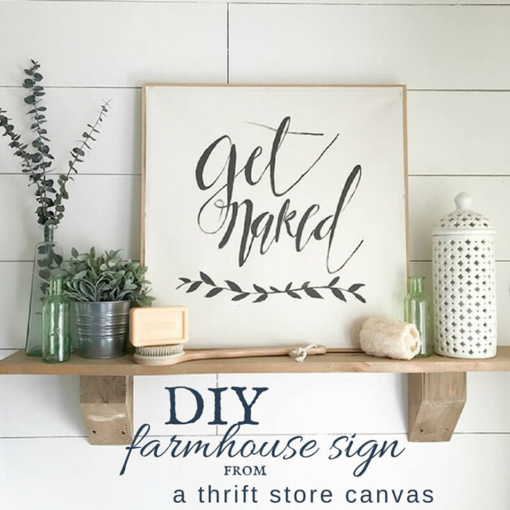 Image for DIY Farmhouse Sign from a Thrift Store Canvas Print