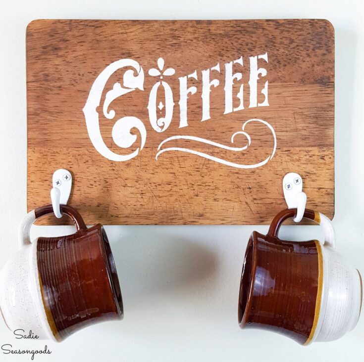 Image for Farmhouse Coffee Sign from a Cutting Board