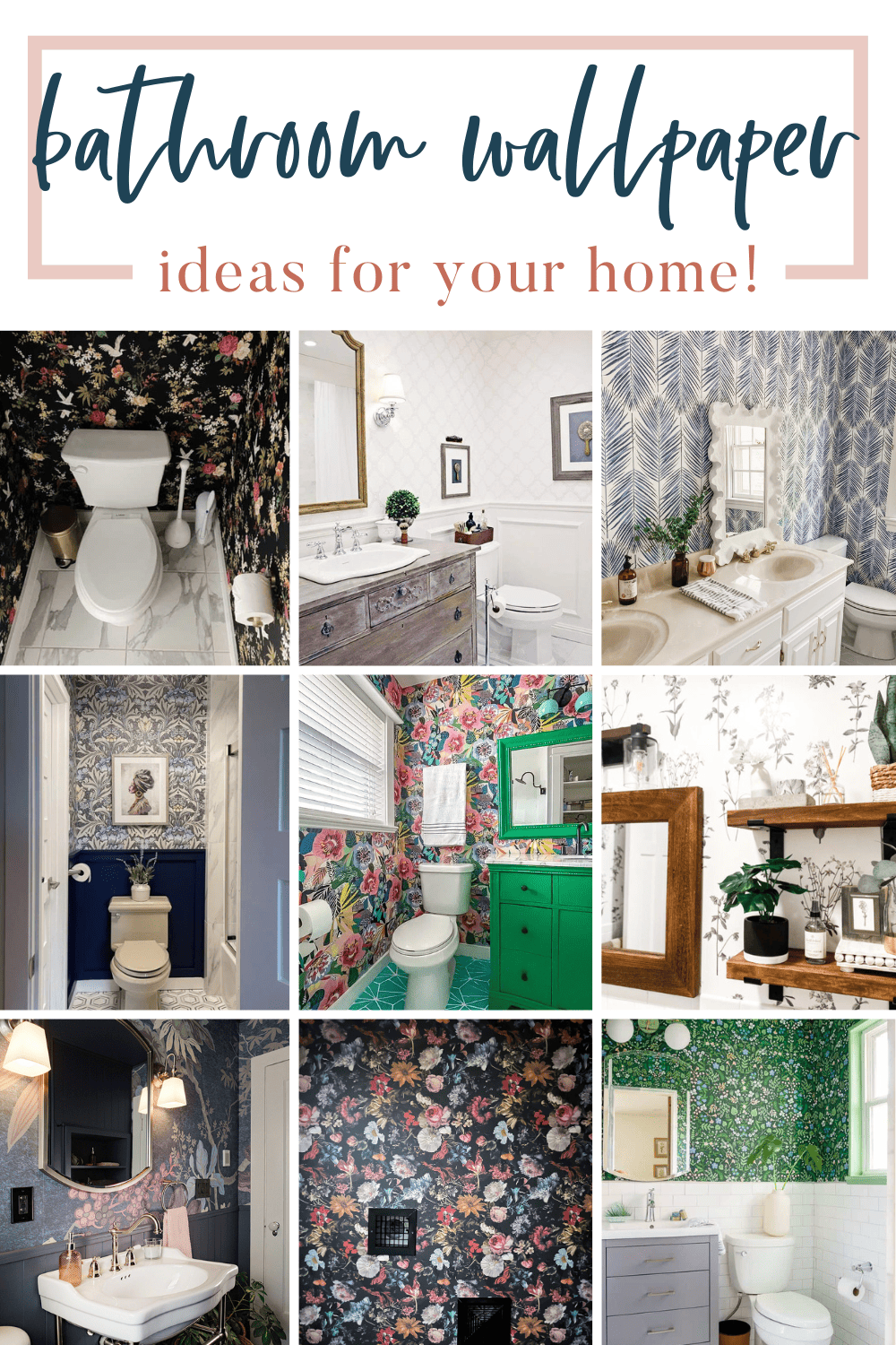 Small Bathroom Wallpaper Ideas - Making Joy and Pretty Things