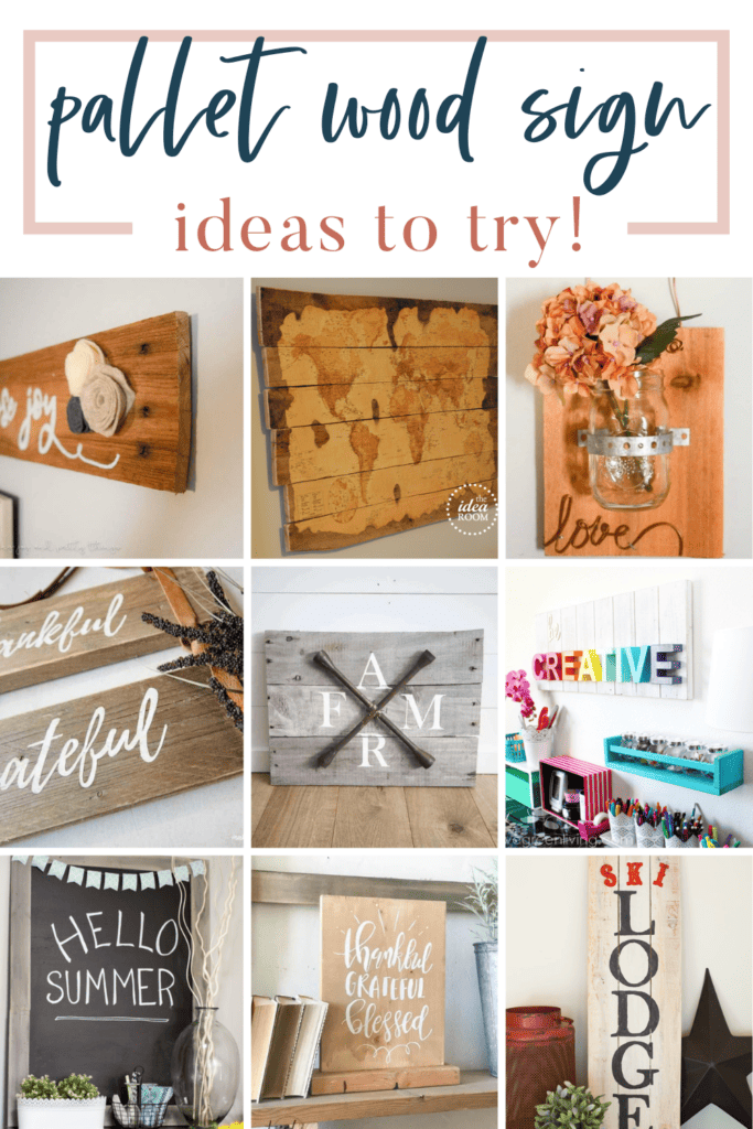 If you're looking for DIY pallet wood signs, you'll love this collection of easy to make DIY ideas!