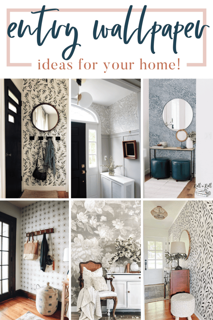Get inspired to give your home's small entryway a makeover with wallpaper! 