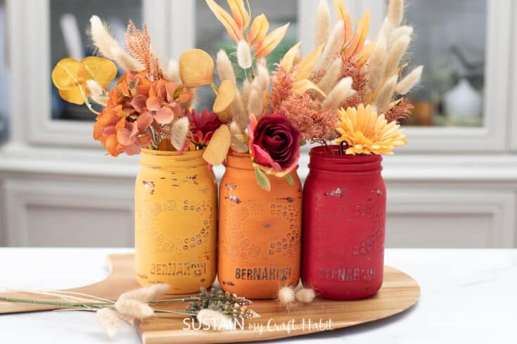 DIY Mason Jar Centerpiece For Fall