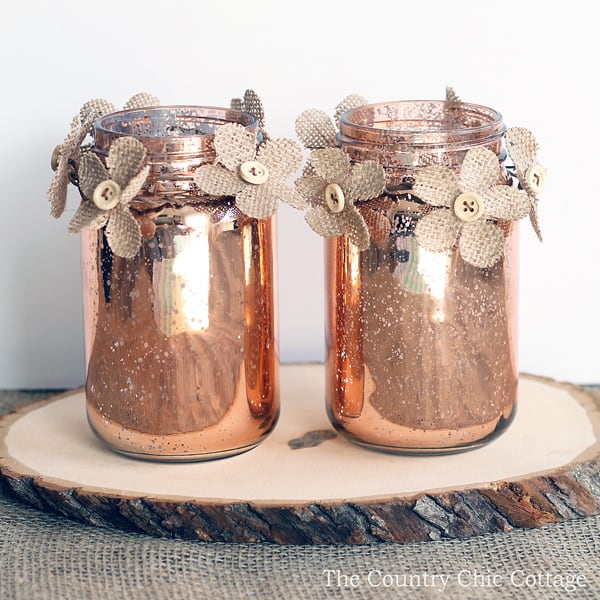 DIY – Glitter Mason Jar Centerpieces