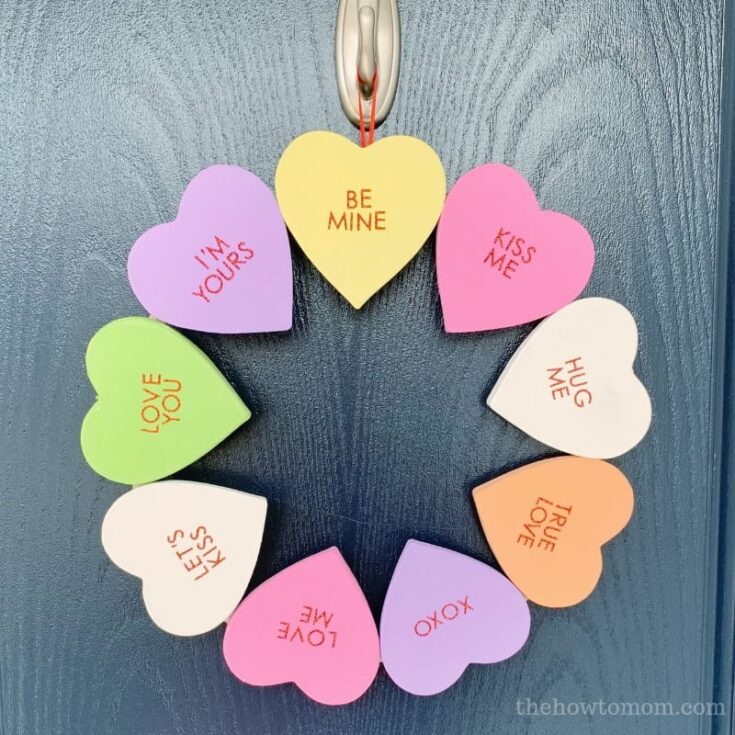 Image for Valentine’s Day Wreath with Conversation Hearts