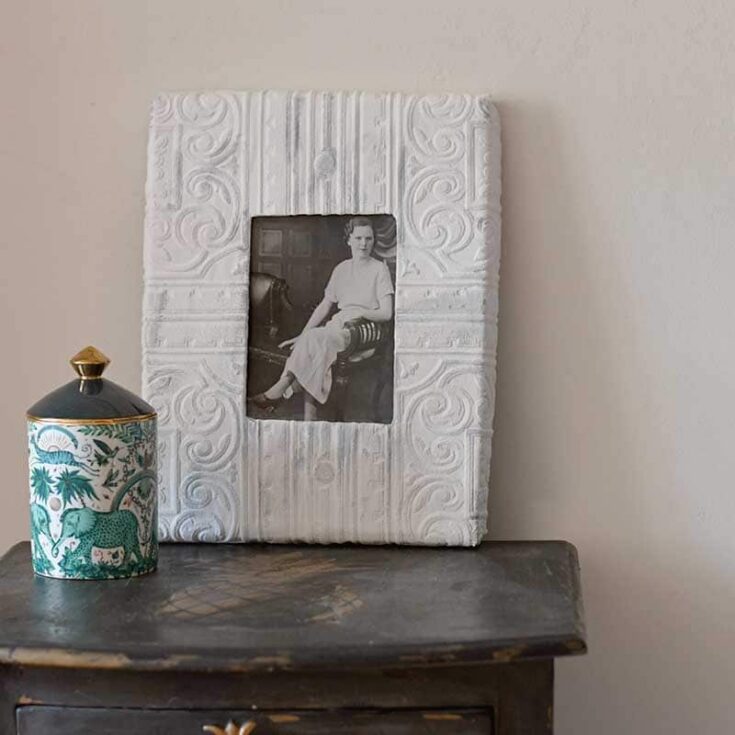 Image for Frame Made from Shoe Box Lid and Wallpaper