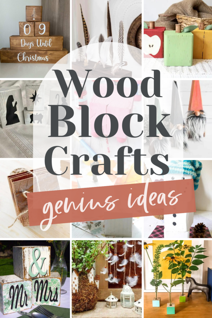 Wood Block Crafts: 30+ DIY Ideas - Making Joy and Pretty Things