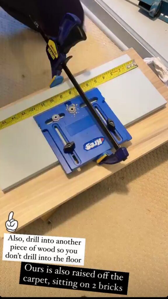 Attaching cabinet knob with the Kreg cabinet hardware jig