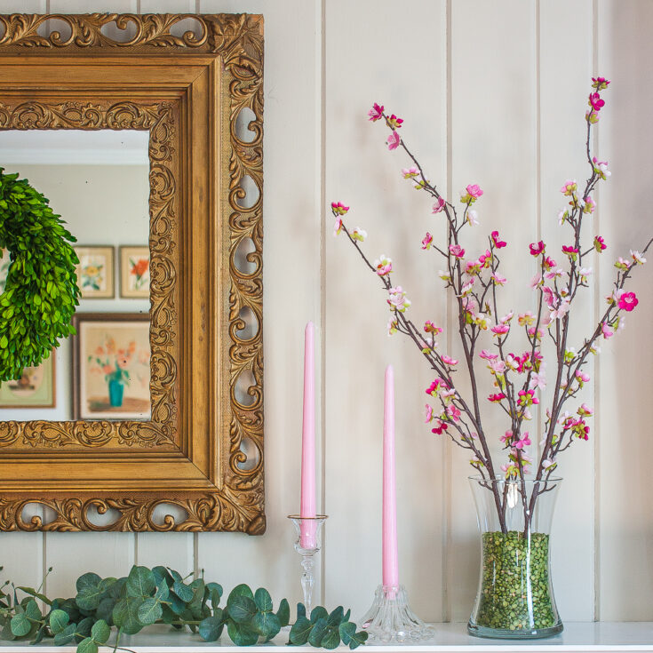 Image for Pink & Green Spring Mantel