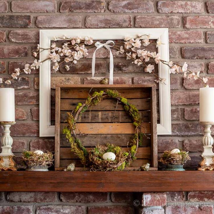 Image for Rustic Spring Mantel with Bird Nests